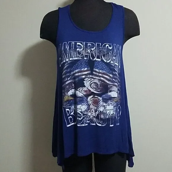 Living Doll Blue American Beauty Tank Top (Large) - Picture 1 of 4